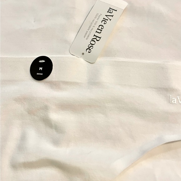 Sz M bikini la vie en rose underwear women white NWT - Picture 4 of 5